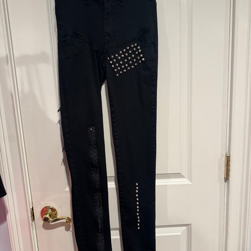 Tripp NYC Studded Pants with Zippers